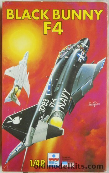 ESCI 1/48 McDonnell F-4 Phantom II - US Navy VX-4 'Black Bunny' Playboy, 4092 plastic model kit
